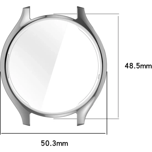 Etui z osłoną ekranu Bizon Case Watch Felipe do Xiaomi Watch 2 srebrne