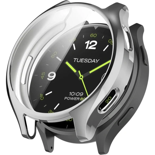Etui z osłoną ekranu Bizon Case Watch Felipe do Xiaomi Watch 2 srebrne