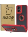 Hurtownia GSM - Bizon Case Hybrid Ring Motorola Moto G04 / G24 / G24 Power füstös piros kerettel - BIZ5489 - {ean13} - Hurt