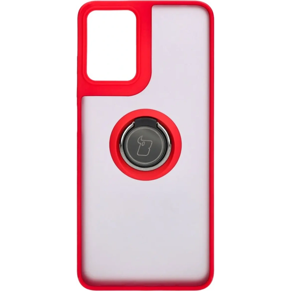 Hurtownia GSM - Bizon Case Hybrid Ring Motorola Moto G04 / G24 / G24 Power füstös piros kerettel - BIZ5489 - {ean13} - Hurt