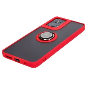 Hurtownia GSM - Bizon Case Hybrid Ring Motorola Moto G04 / G24 / G24 Power rauchig mit einem roten Rahmen - BIZ5489 - {ean13} - Hurt