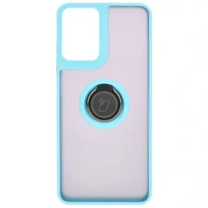 Hurtownia GSM - Bizon Case Hybrid Ring Motorola Moto G04 / G24 / G24 Power rauchig mit einem hellblauen Rahmen - BIZ5490 - {ean13} - Hurt