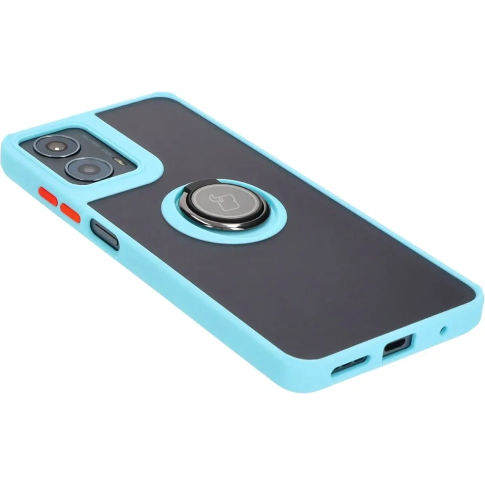 Hurtownia GSM - Bizon Case Hybrid Ring Motorola Moto G04 / G24 / G24 Power füstös világoskék kerettel - BIZ5490 - {ean13} - Hurt