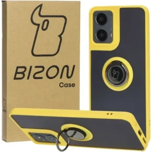 Hurtownia GSM - Bizon Case Hybrid Ring Motorola Moto G04 / G24 / G24 Power rauchig mit einem gelben Rahmen - BIZ5492 - {ean13} - Hurt