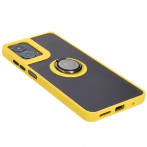 Hurtownia GSM - Bizon Case Hybrid Ring Motorola Moto G04 / G24 / G24 Power rauchig mit einem gelben Rahmen - BIZ5492 - {ean13} - Hurt