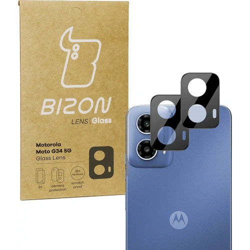 Szkło na aparat Bizon Glass Lens do Motorola Moto G34 5G [2 PACK]