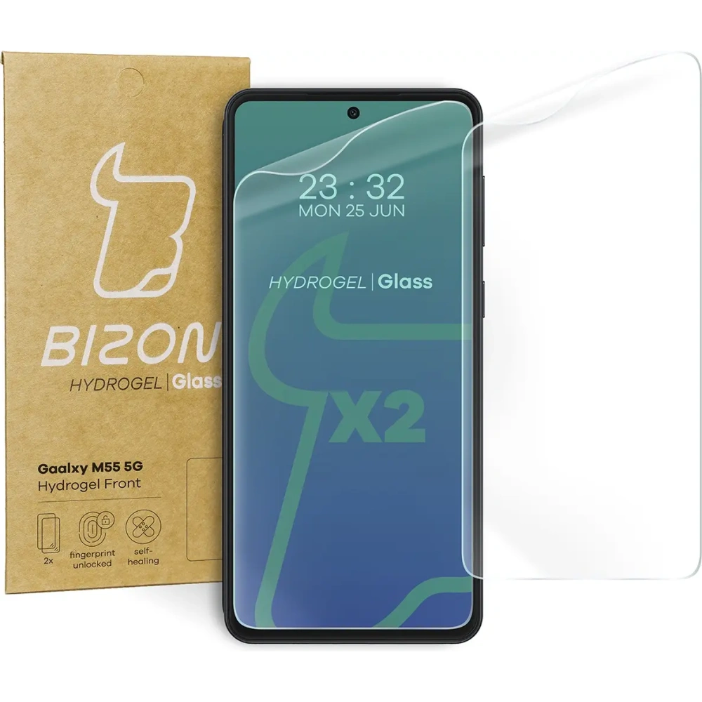 Wholesale Bizon Glass Hydrogel Front Samsung Galaxy M55 5G [2 PACK] - BIZ5495 - {ean13} - Hurt