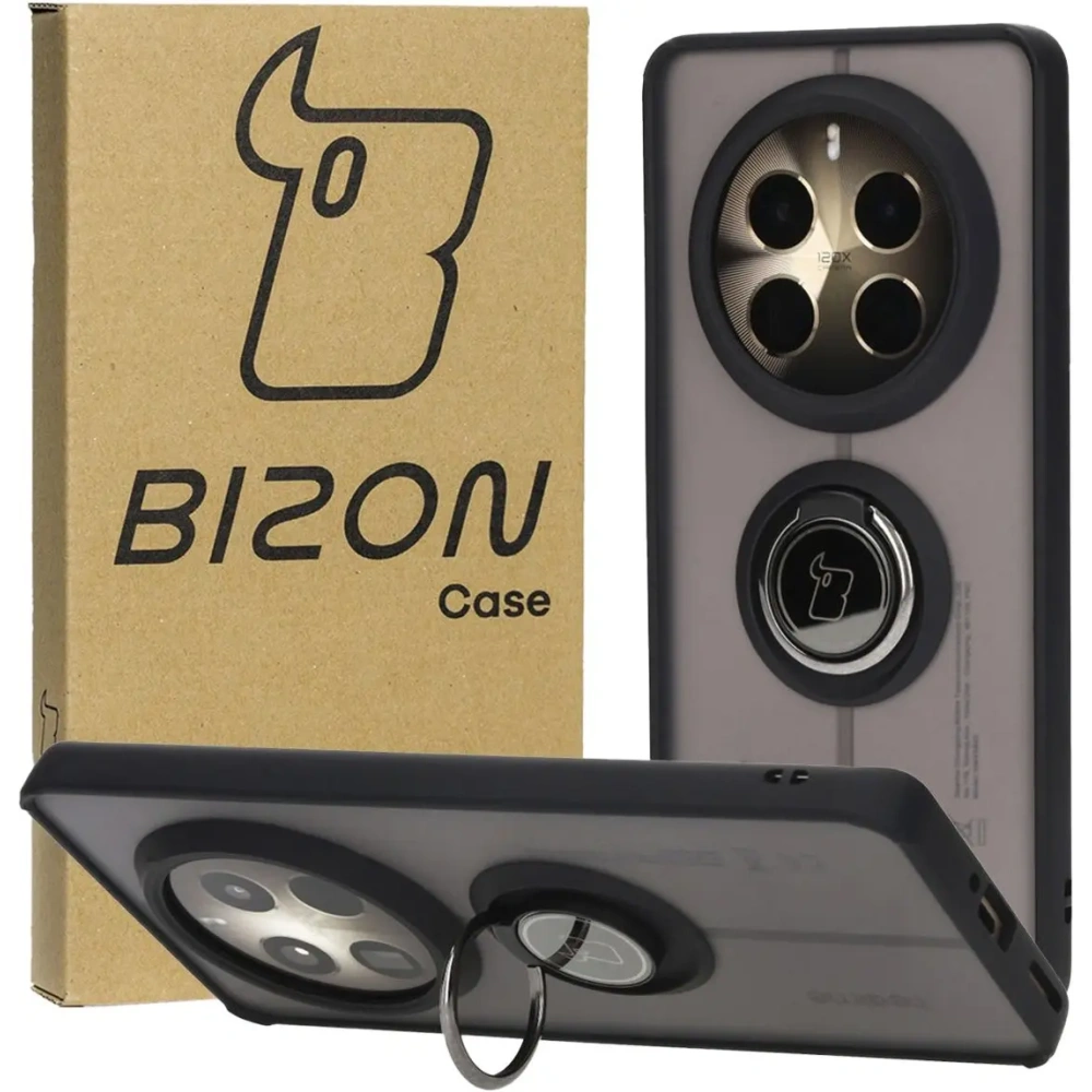 Hurtownia GSM - Bizon Case Hybrid Ring Realme 12 Pro / 12 Pro+ rauchig mit einem schwarzen Rahmen - BIZ4925 - {ean13} - Hurt