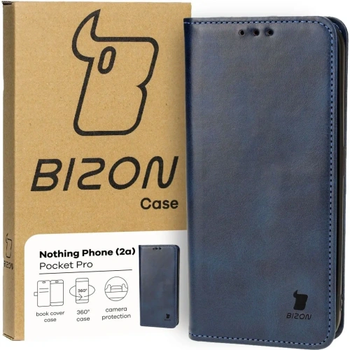 Etui z klapką Bizon Case Pocket Pro do Nothing Phone (2a) / (2a) Plus granatowe