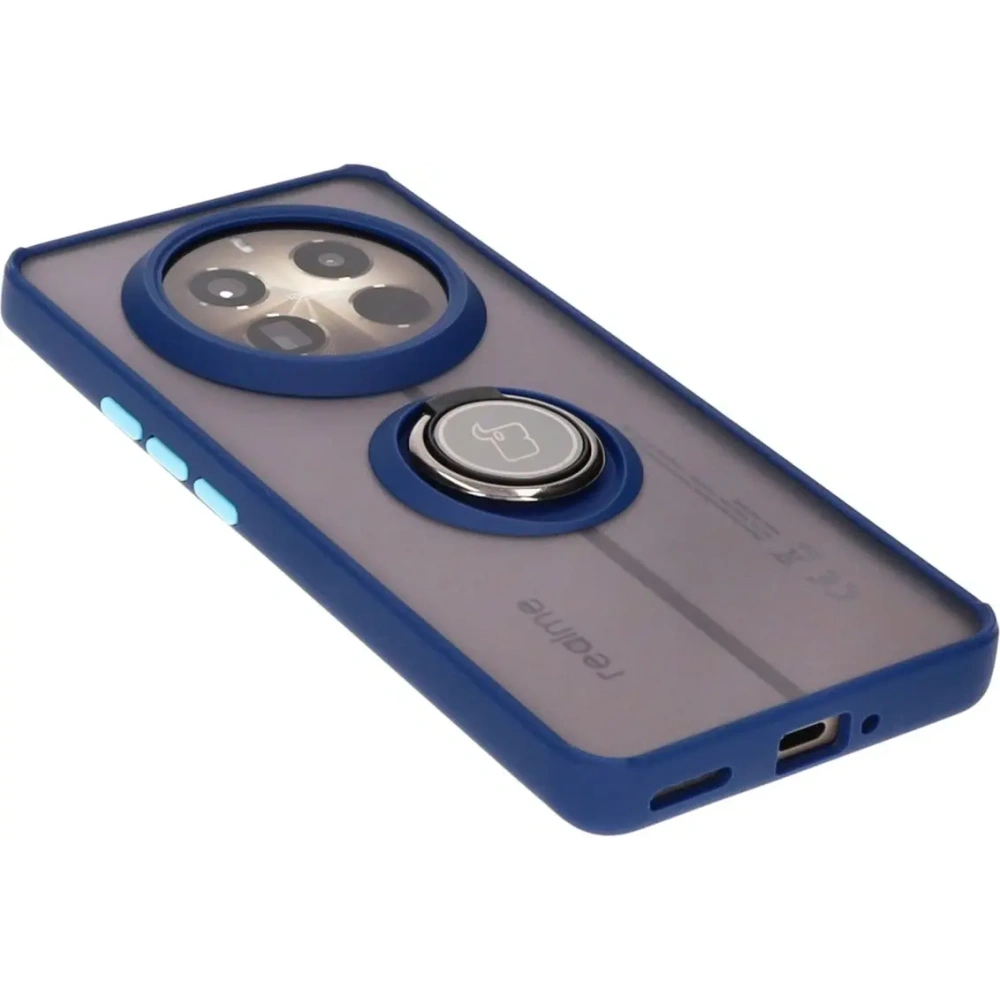 Hurtownia GSM - Bizon Case Hybrid Ring Realme 12 Pro / 12 Pro+ rauchig mit einem marineblauen Rahmen - BIZ5499 - {ean13} - Hurt