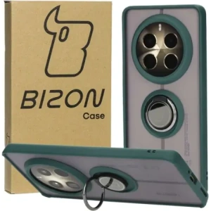 Wholesale Bizon Case Hybrid Ring Realme 12 Pro / 12 Pro+ smoky with a dark green frame - BIZ5500 - {ean13} - Hurt