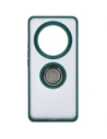 Hurtownia GSM - Caz hibrid Bizon pentru Realme 12 Pro / 12 Pro+ fumuriu cu un cadru verde închis - BIZ5500 - {ean13} - Hurt