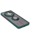 Hurtownia GSM - Etui s úchopem na prst Bizon Case Hybrid Ring pro Realme 12 Pro / 12 Pro+ kouřové s tmavě zeleným rámem - BIZ5500 - {ean13} - Hurt
