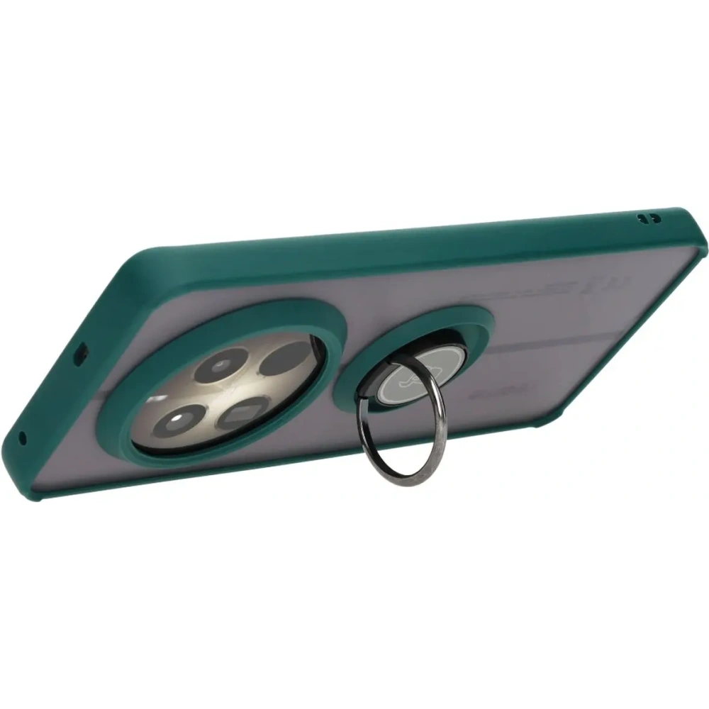 Hurtownia GSM - Caz hibrid Bizon pentru Realme 12 Pro / 12 Pro+ fumuriu cu un cadru verde închis - BIZ5500 - {ean13} - Hurt