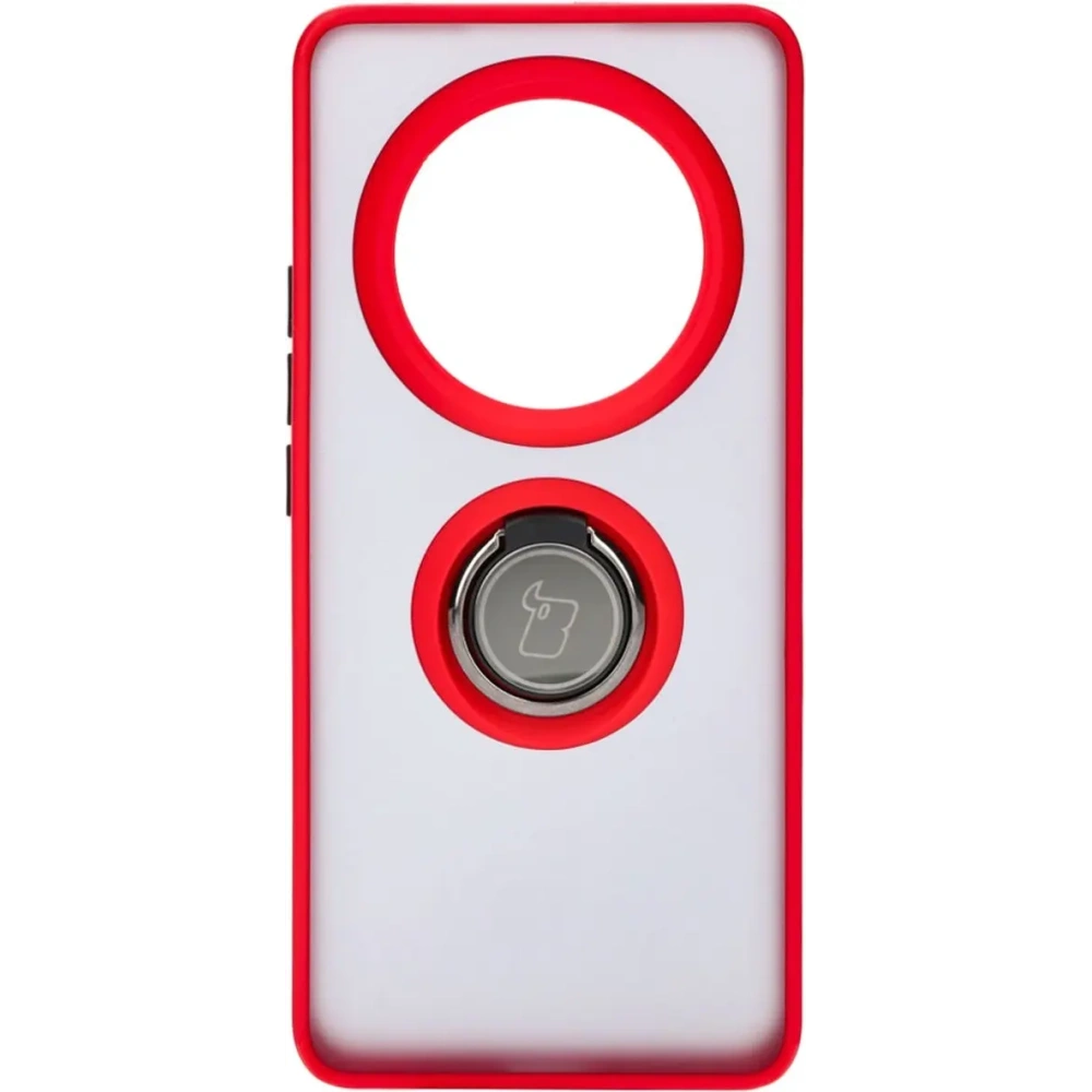 Hurtownia GSM - Bizon Case Hybrid Ring Realme 12 Pro / 12 Pro+ rauchig mit einem roten Rahmen. - BIZ4930 - {ean13} - Hurt