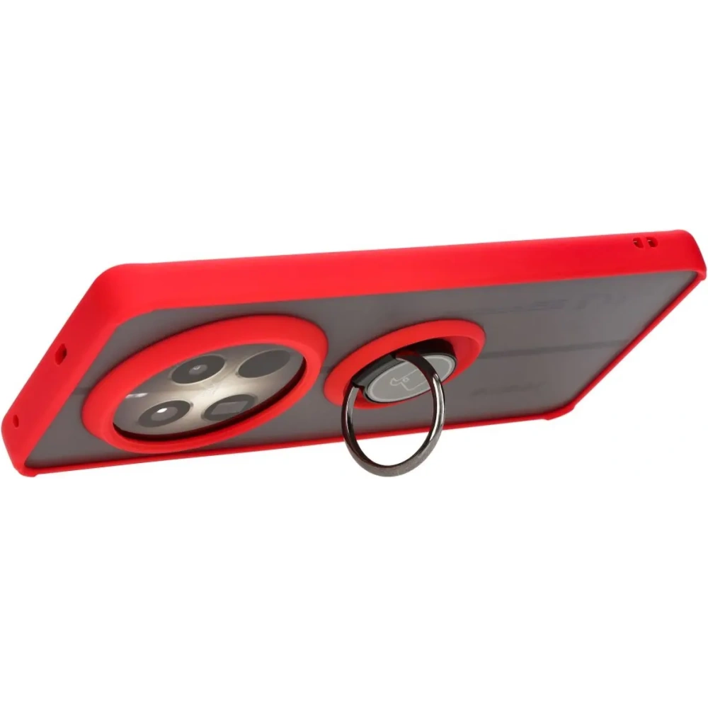 Wholesale Bizon Case Hybrid Ring Realme 12 Pro / 12 Pro+ smoky with a red frame - BIZ4930 - {ean13} - Hurt