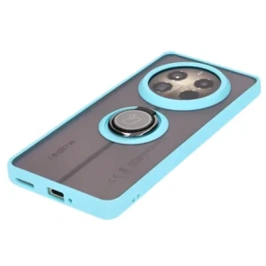 Hurtownia GSM - Etui z uchwytem na palec Bizon Case Hybrid Ring do Realme 12 Pro / 12 Pro+ przydymione z jasnoniebieską ramką - BIZ4931 - {ean13} - Hurt