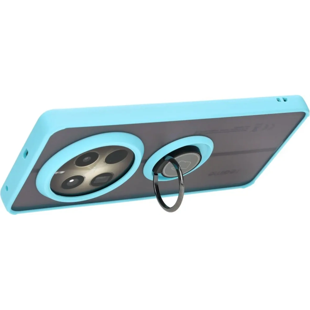 Wholesale Bizon Case Hybrid Ring Realme 12 Pro / 12 Pro+ smoky with a light blue frame - BIZ4931 - {ean13} - Hurt
