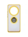 Hurtownia GSM - Caz Bizon Hybrid Ring Realme 12 Pro / 12 Pro+ fumuriu cu un cadru galben - BIZ4932 - {ean13} - Hurt