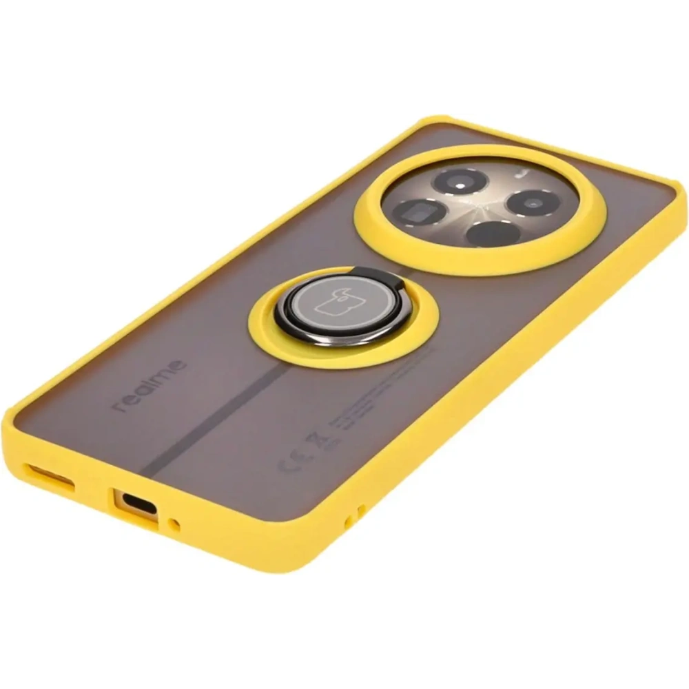 Hurtownia GSM - Bizon Case Hybrid Ring Realme 12 Pro / 12 Pro+ rauchig mit einem gelben Rahmen - BIZ4932 - {ean13} - Hurt