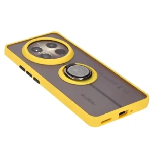Hurtownia GSM - Etui z uchwytem na palec Bizon Case Hybrid Ring do Realme 12 Pro / 12 Pro+ przydymione z żółtą ramką - BIZ4932 - {ean13} - Hurt