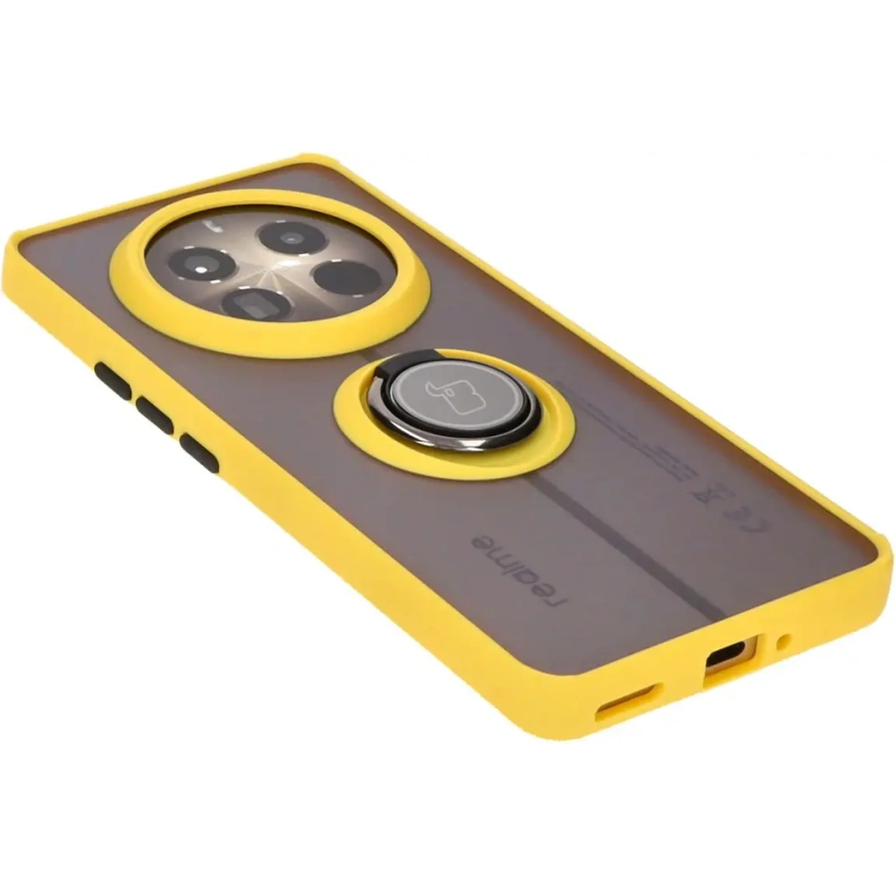 Hurtownia GSM - Bizon Case Hybrid Ring Realme 12 Pro / 12 Pro+ rauchig mit einem gelben Rahmen - BIZ4932 - {ean13} - Hurt