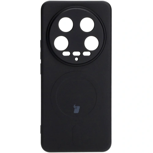 Etui Bizon Case Silicone Magnetic Sq do Xiaomi 14 Ultra czarne