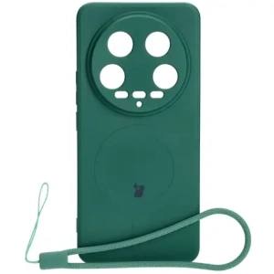 Hurtownia GSM - Bizon Case Silicone Magnetic Sq Xiaomi 14 Ultra verde închis - BIZ5507 - {ean13} - Hurt