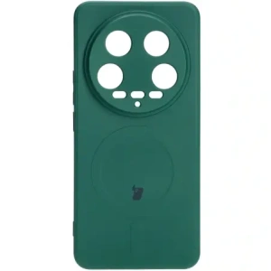 Hurtownia GSM - Bizon Case Silicone Magnetic Sq Xiaomi 14 Ultra verde închis - BIZ5507 - {ean13} - Hurt