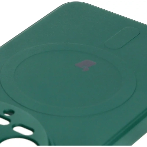 Etui Bizon Case Silicone Magnetic Sq do Xiaomi 14 Ultra ciemnozielone