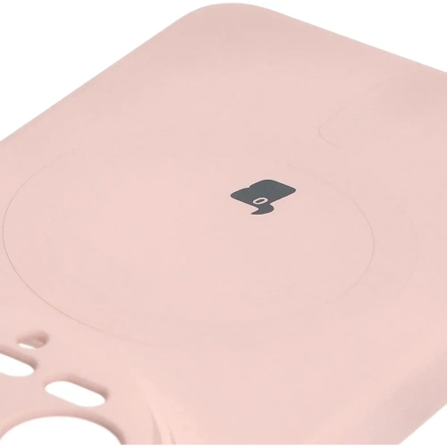 Etui Bizon Case Silicone Magnetic Sq do Xiaomi 14 Ultra jasnoróżowe