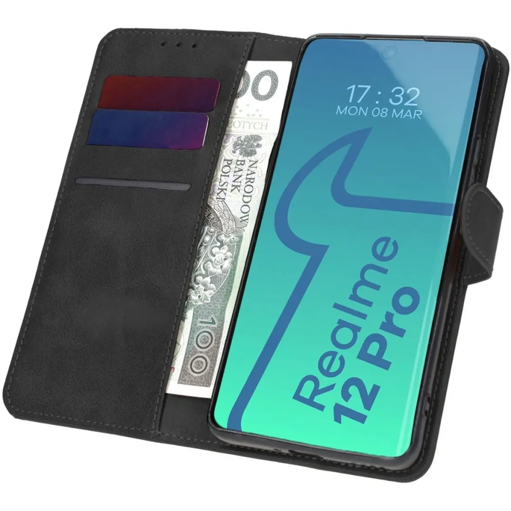 Hurtownia GSM - Bizon tok zsebes Realme 12 Pro / 12 Pro+ fekete - BIZ5510 - {ean13} - Hurt