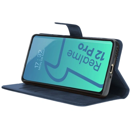 Etui z klapką Bizon Case Pocket do Realme 12 Pro / 12 Pro+ granatowe