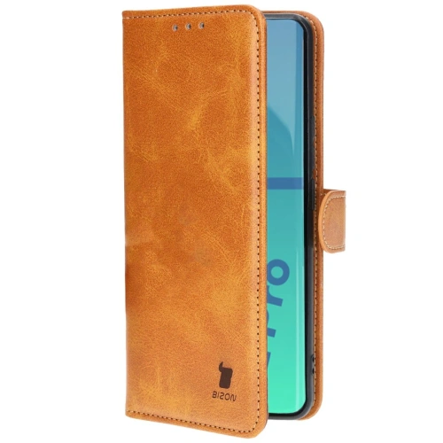 Etui z klapką Bizon Case Pocket do Realme 12 Pro / 12 Pro+ brązowe