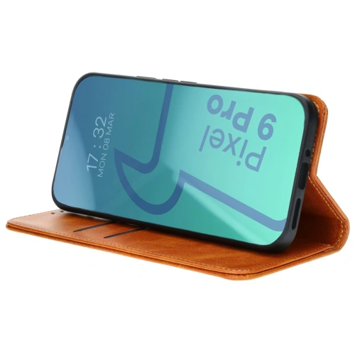 Etui z klapką Bizon Case Pocket Pro do Google Pixel 9 Pro XL brązowe