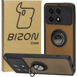 Wholesale Bizon Case Hybrid Ring Xiaomi Poco X6 Pro smoky with a black frame - BIZ4945 - {ean13} - Hurt