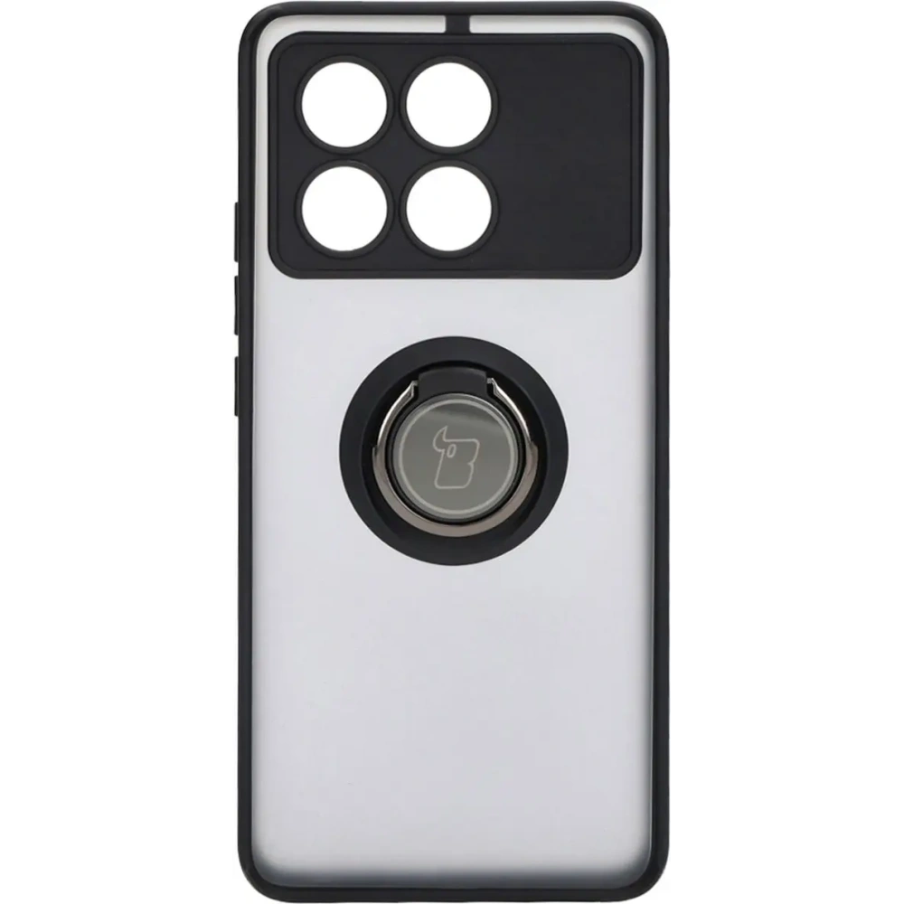 Wholesale Bizon Case Hybrid Ring Xiaomi Poco X6 Pro smoky with a black frame - BIZ4945 - {ean13} - Hurt