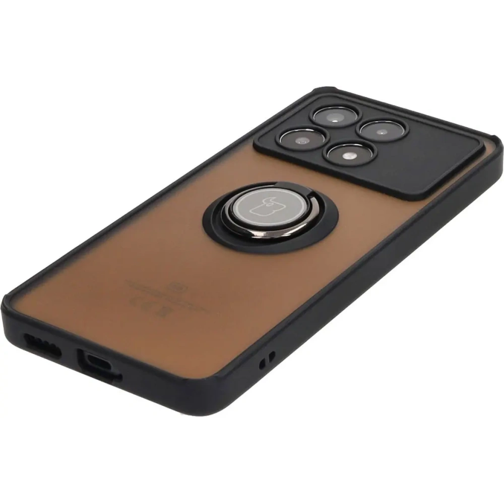 Wholesale Bizon Case Hybrid Ring Xiaomi Poco X6 Pro smoky with a black frame - BIZ4945 - {ean13} - Hurt