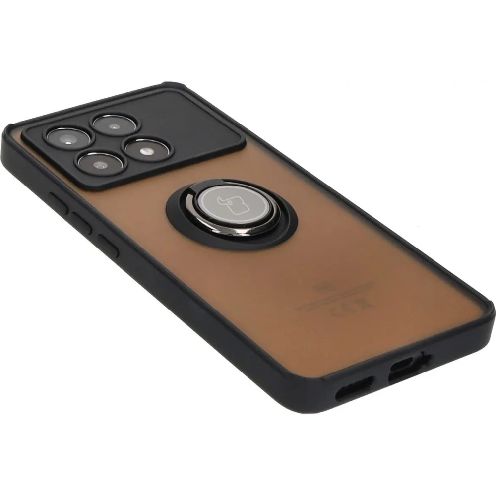 Wholesale Bizon Case Hybrid Ring Xiaomi Poco X6 Pro smoky with a black frame - BIZ4945 - {ean13} - Hurt
