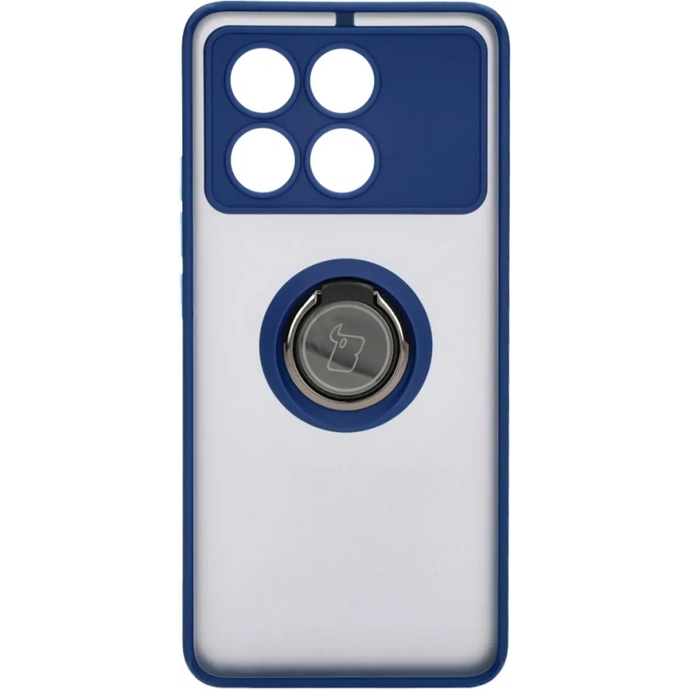 Wholesale Bizon Case Hybrid Ring Xiaomi Poco X6 Pro smoky with a navy blue frame - BIZ4946 - {ean13} - Hurt