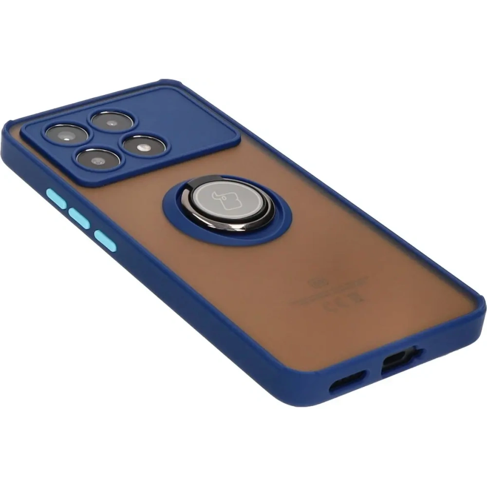 Wholesale Bizon Case Hybrid Ring Xiaomi Poco X6 Pro smoky with a navy blue frame - BIZ4946 - {ean13} - Hurt