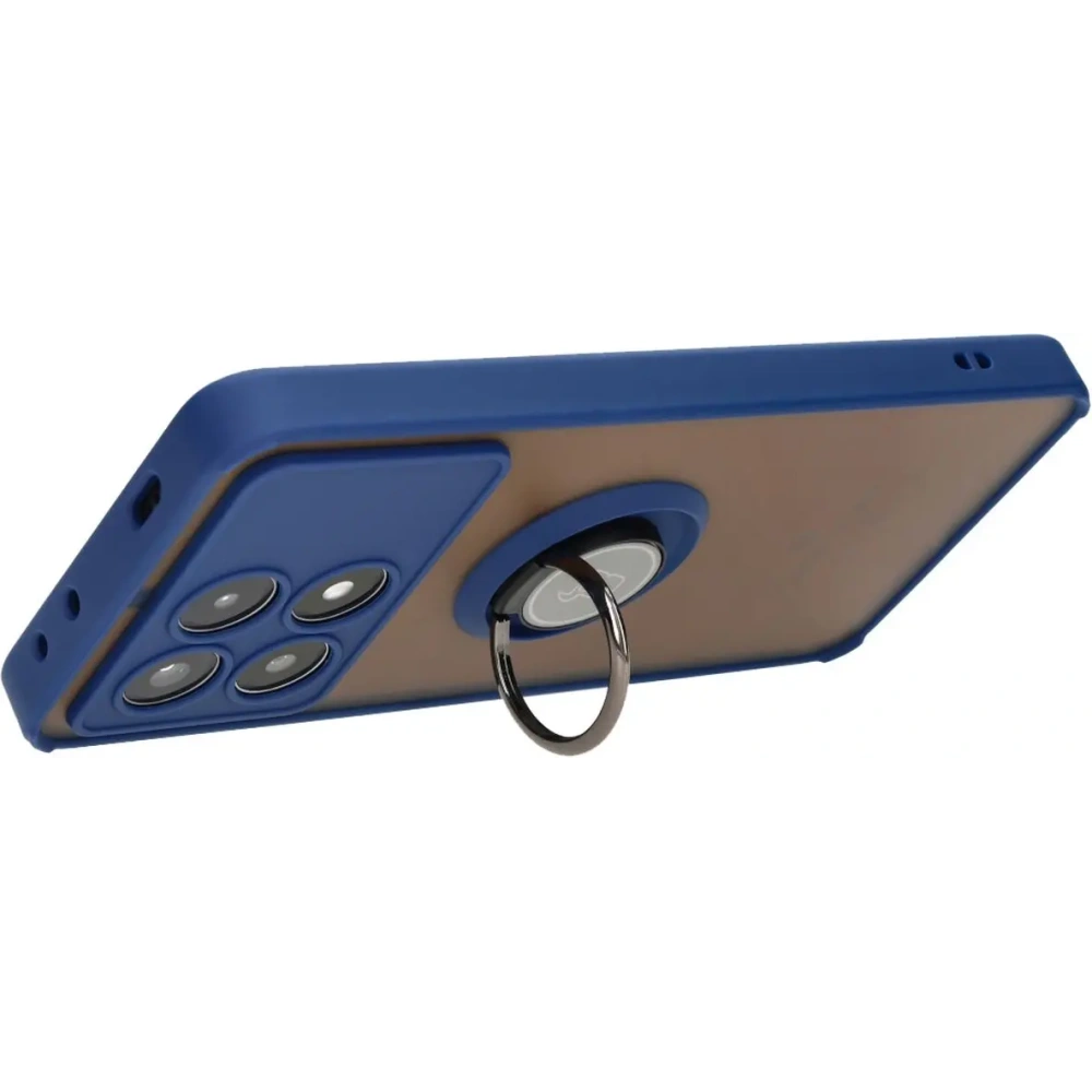 Wholesale Bizon Case Hybrid Ring Xiaomi Poco X6 Pro smoky with a navy blue frame - BIZ4946 - {ean13} - Hurt