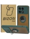 Bizon Case Hybrid Ring Xiaomi Poco X6 Pro smoky with a dark green frame
