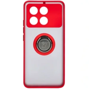 Wholesale Bizon Case Hybrid Ring Xiaomi Poco X6 Pro smoky with a red frame - BIZ5519 - {ean13} - Hurt