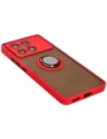 Wholesale Bizon Case Hybrid Ring Xiaomi Poco X6 Pro smoky with a red frame - BIZ5519 - {ean13} - Hurt