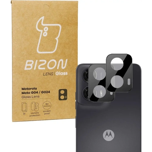 Szkło na aparat Bizon Glass Lens do Motorola Moto G04 / G24 [2 PACK]
