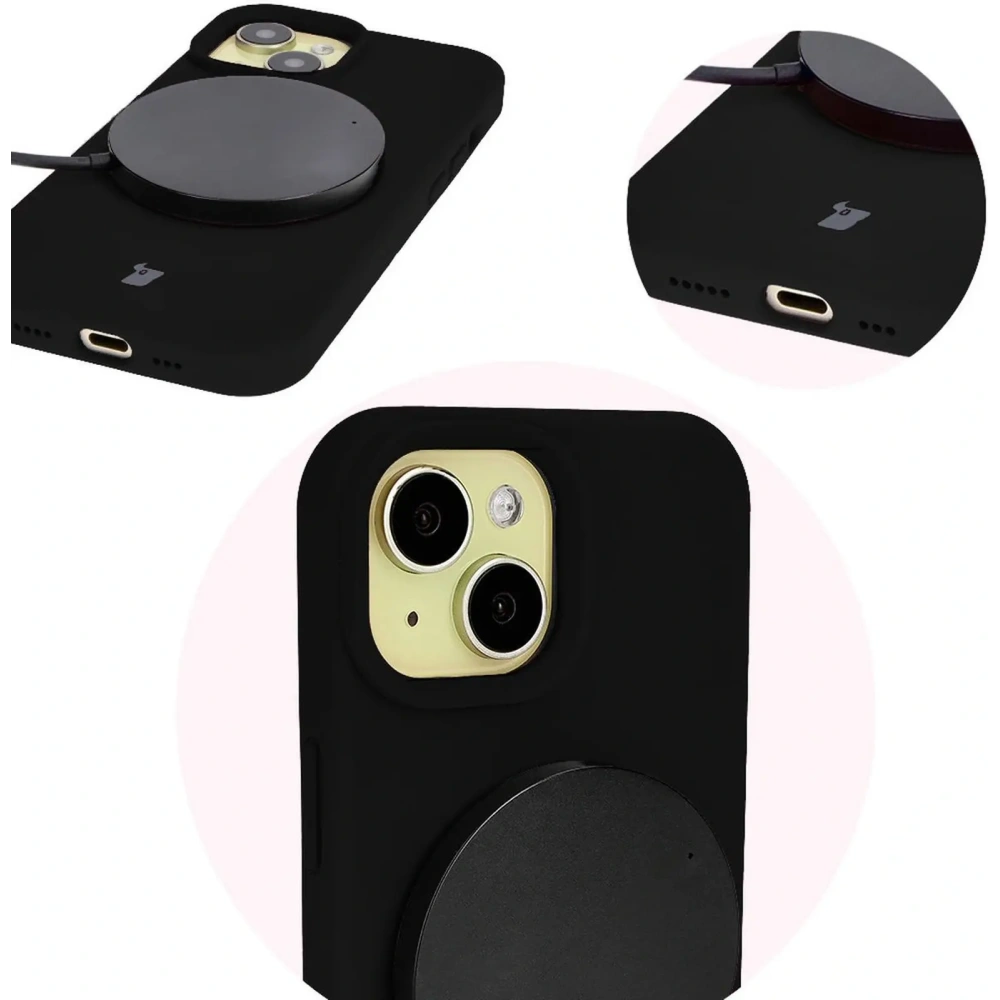 Hurtownia GSM - Bizon Soft Case Apple iPhone 15 negru - BIZ4955 - {ean13} - Hurt