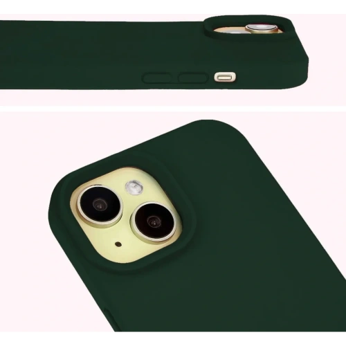 Etui silikonowe Bizon Soft Case do Apple iPhone 15 ciemnozielone