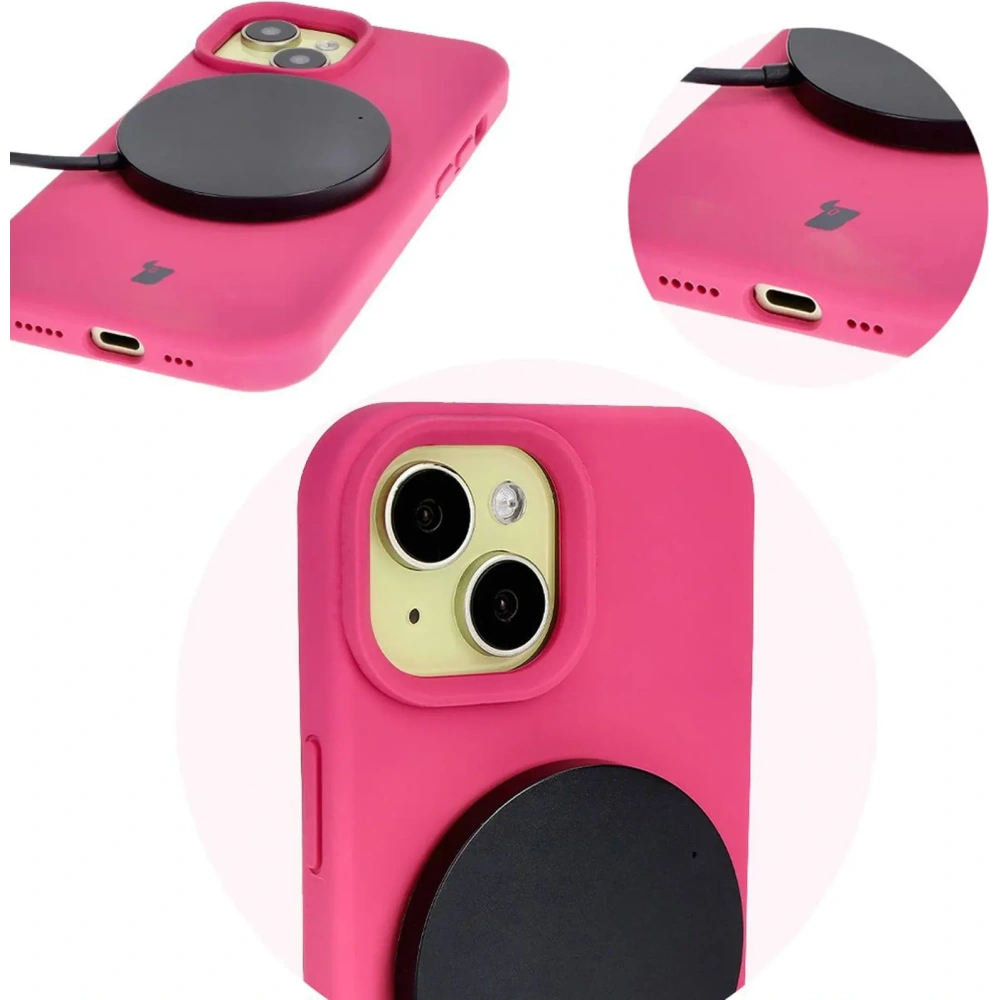 Hurtownia GSM - Etui silikonowe Bizon Soft Case do Apple iPhone 15 fuksja - BIZ4957 - {ean13} - Hurt