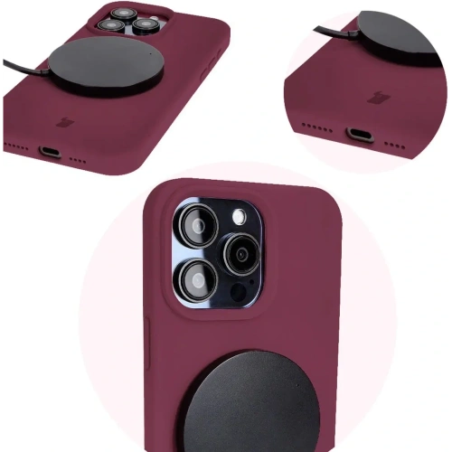 Etui silikonowe Bizon Soft Case do Apple iPhone 15 Pro Max ciemnofioletowe